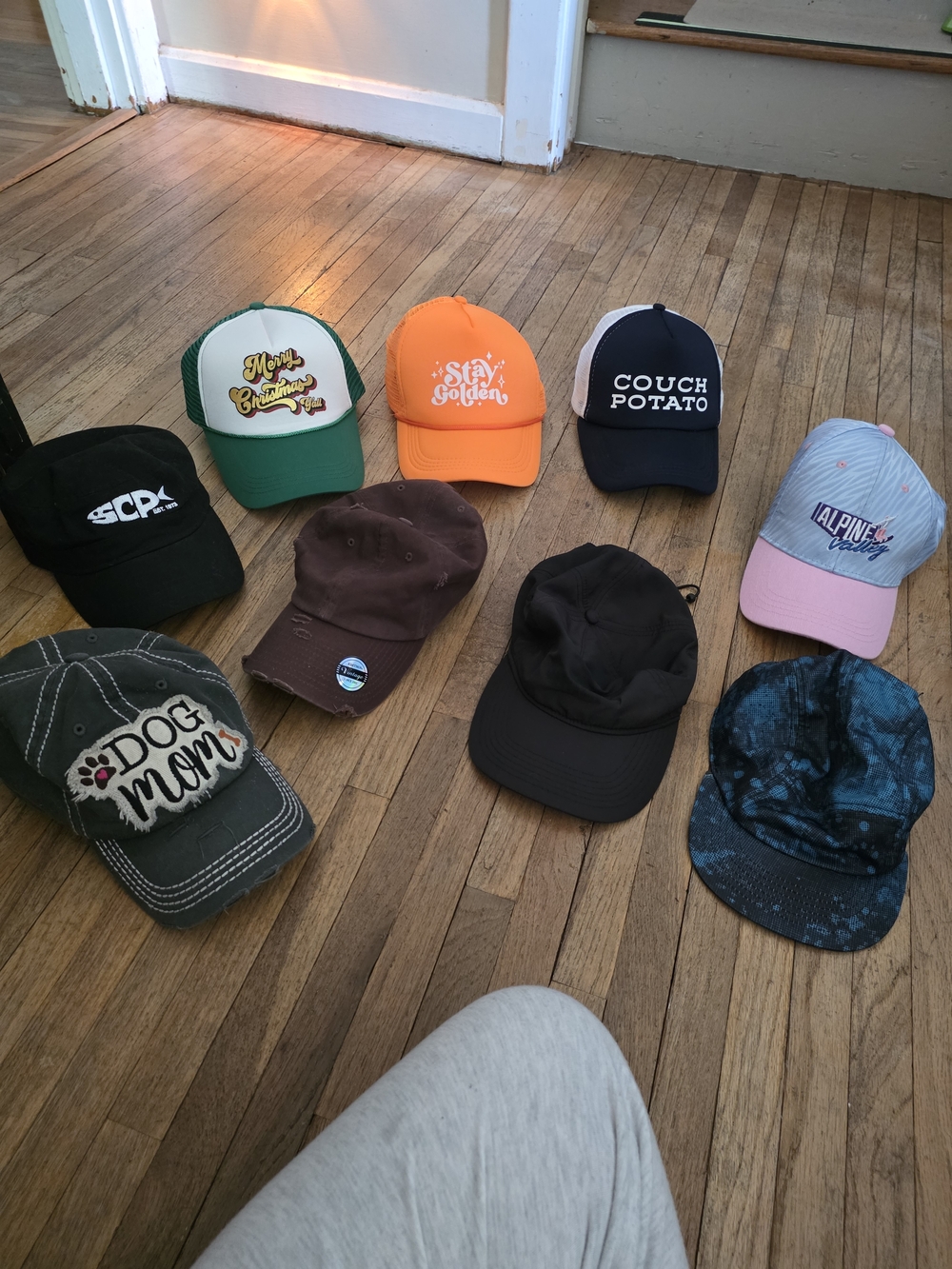 Set of 9 Random Unisex Hats, Trucker Hats, Ball Caps